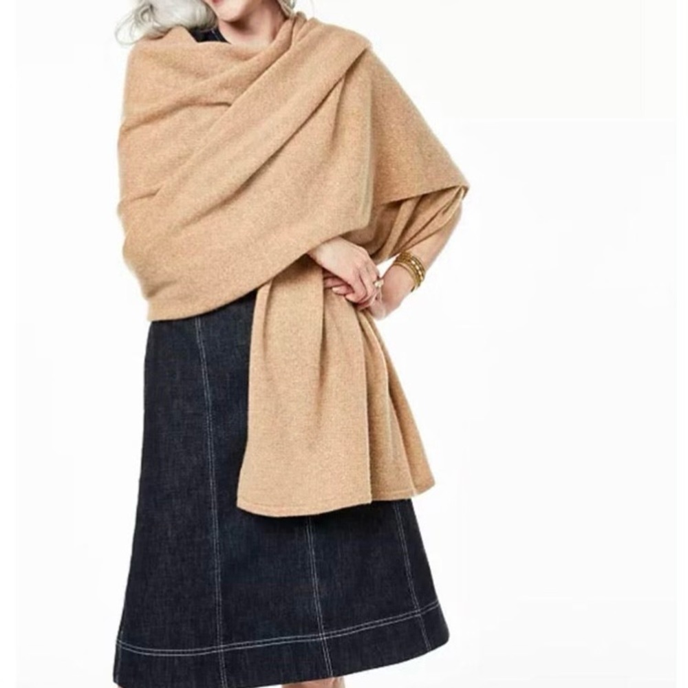 SOLD - Macys Heather Camel Cashmere Wrap
